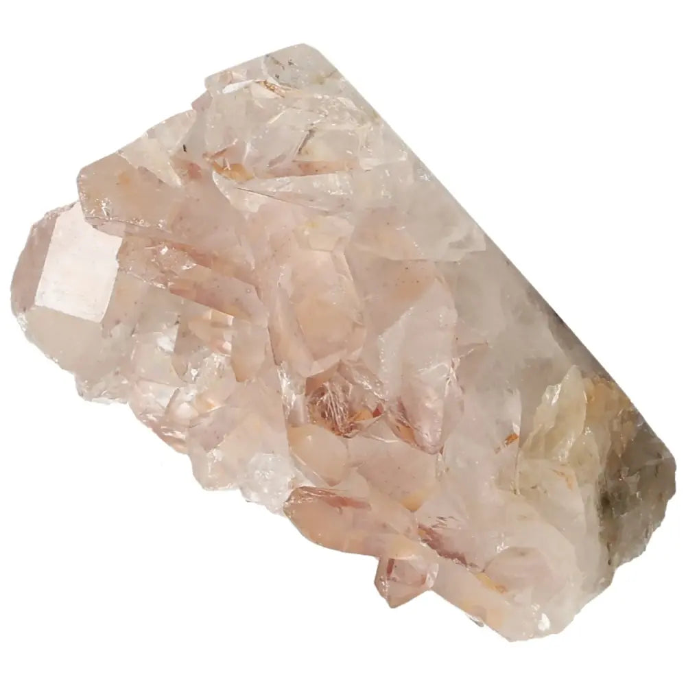 Polished Tangerine Quartz Point with vibrant orange hue, symbolizing tranquility and transformation, from Sylvia Crystals collection.