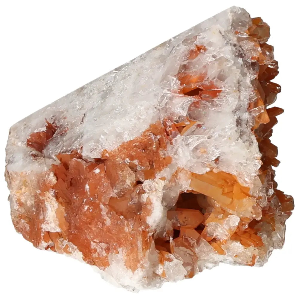 Luxurious Polished Tangerine Quartz Point with vibrant hue and iron oxide coating, from Sylvia Crystals collection.
