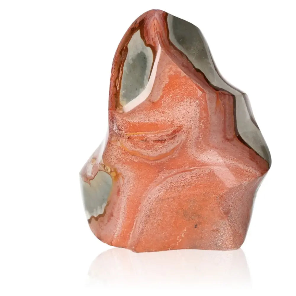 Polychrome Jasper Flame with swirling vibrant colors and patterns showcasing nature's artistry and earth's ancient essence.