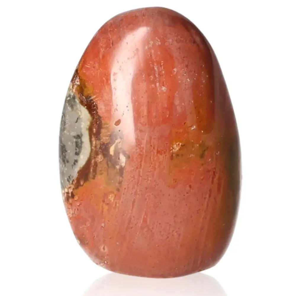 Polychrome Jasper Free Form stone displaying vibrant hues of red, orange, and green, also known as Desert Jasper.