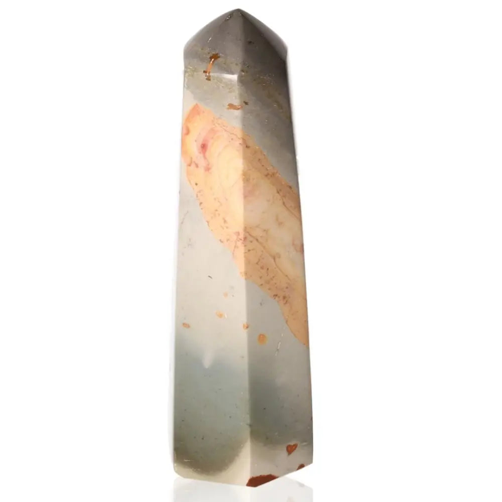Polychrome Jasper gemstone with vibrant natural hues, showcasing earthy tones and artistic patterns.