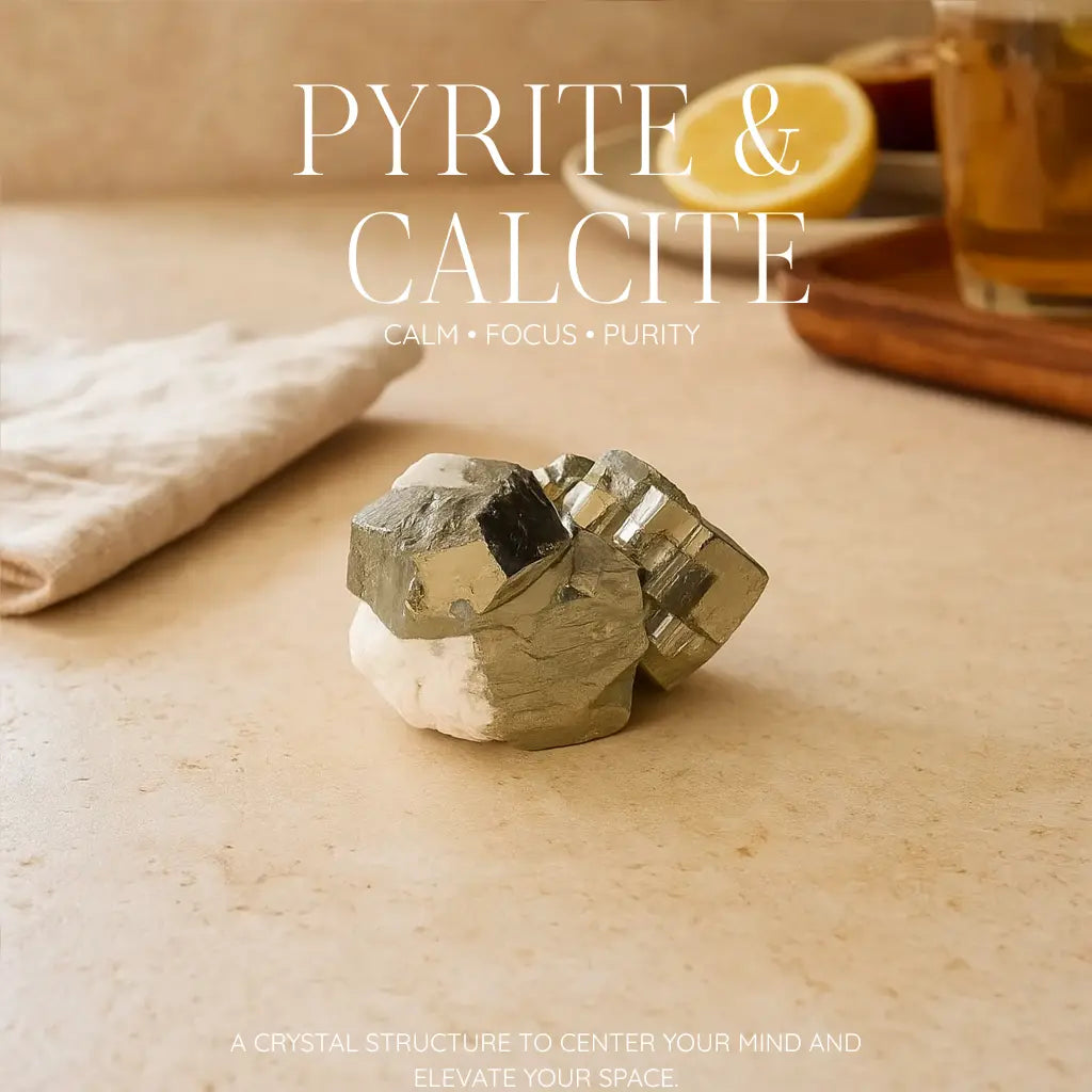 Pyrite Druze with Calcite Sylvia Crystals Sp. z o.o.