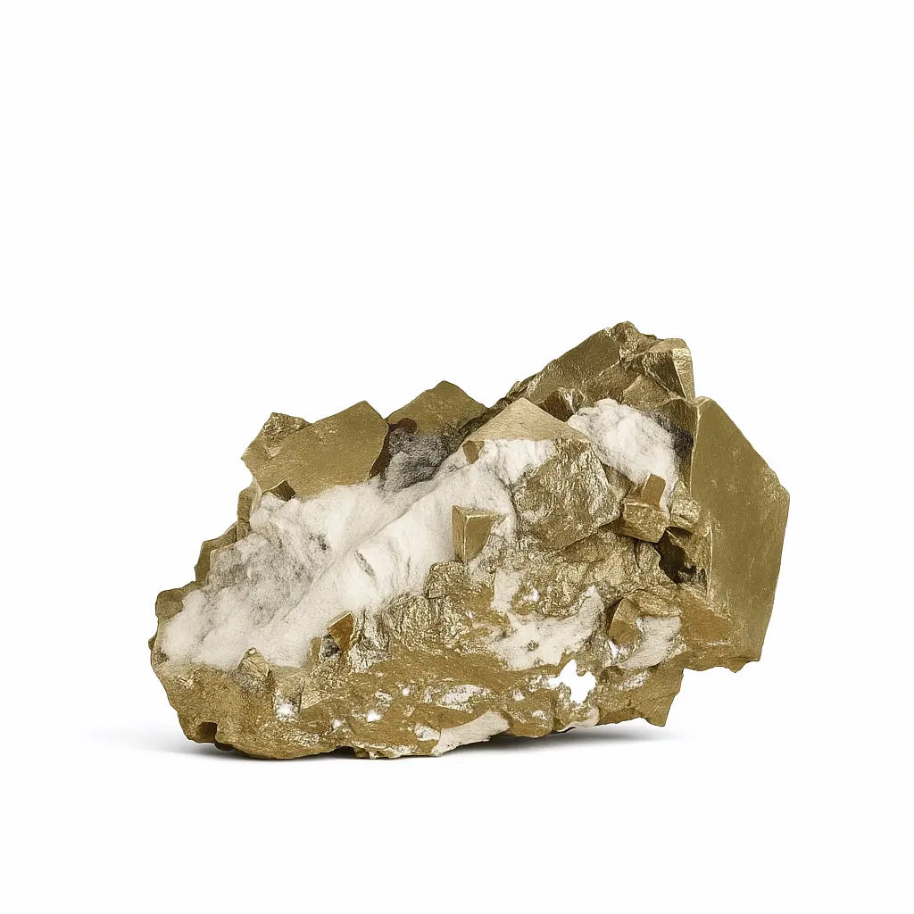 Pyrite Druze with Calcite Sylvia Crystals Sp. z o.o.