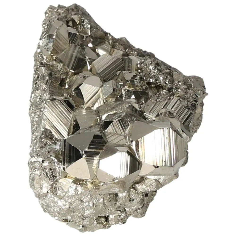 Superior Quality Pyrite Cluster with Geometric Metallic Luster