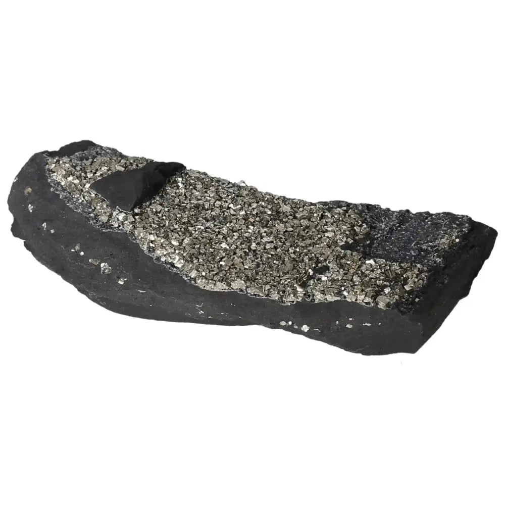 Pyrite and Basalt crystal from Sylvia Crystals collection, known for enhancing creativity and independence.