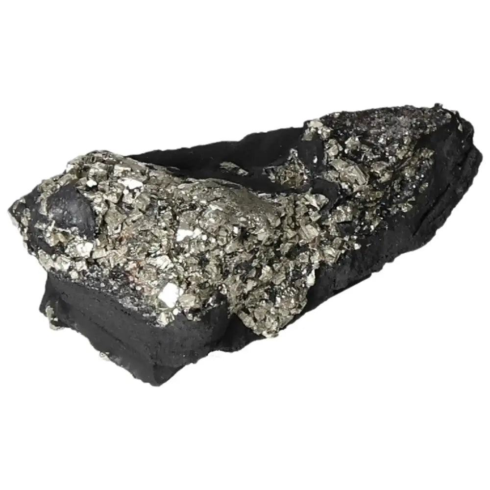 Premium Sylvia Crystals Pyrite With Basalt stone showcasing luxury, creativity, and grounding energy for personal growth.