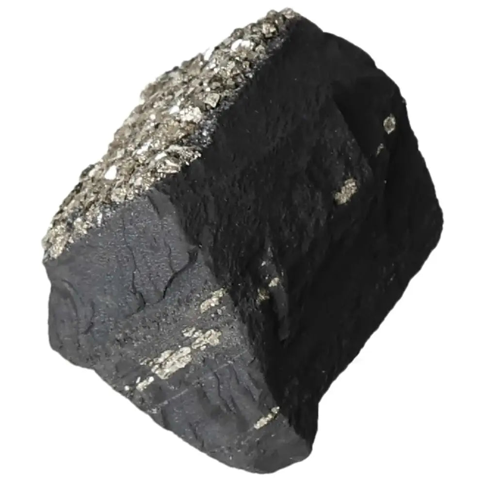 Premium Pyrite with Basalt crystal from Sylvia Crystals, showcasing a harmonious blend of strength and creativity-enhancing properties.