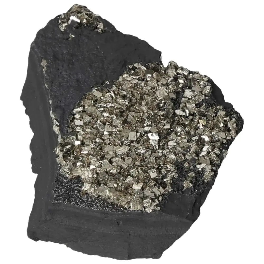 Pyrite with Basalt - Premium Sylvia Crystals product boosting confidence, creativity, and innovation.