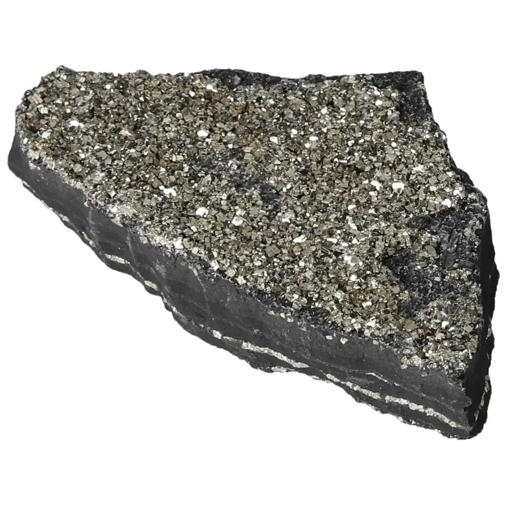 Pyrite with Basalt mineral from Sylvia Crystals, ideal for creativity and empowerment