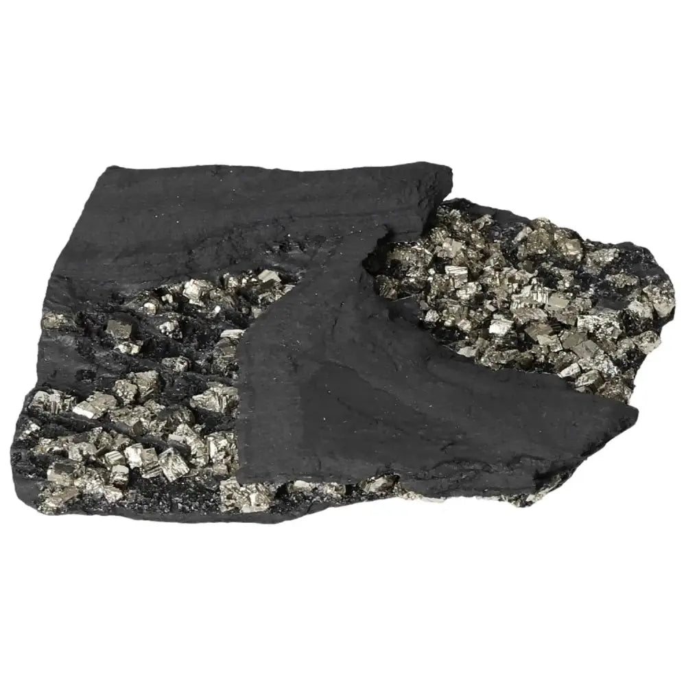 Pyrite with basalt gemstone by Sylvia Crystals, showcasing raw elegance and natural beauty, ideal for collectors and personal growth.