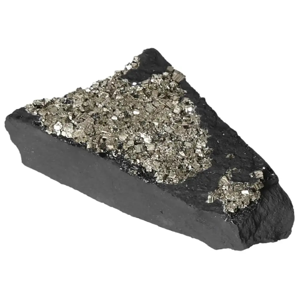 Pyrite With Basalt crystal from Sylvia Crystals inspiring confidence and creativity.