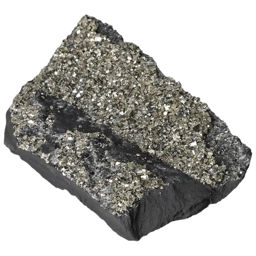 Exquisite Pyrite with Basalt stone blend from Sylvia Crystals, promoting personal growth and empowerment.