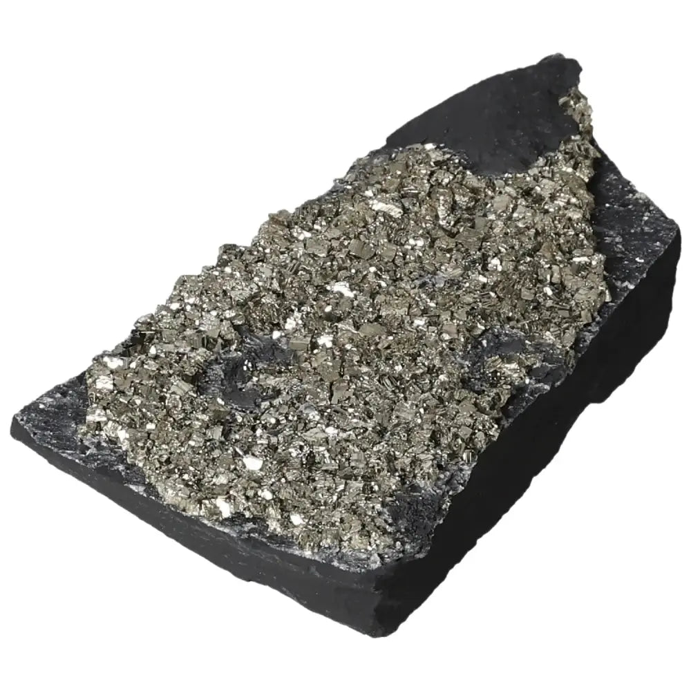"Pyrite With Basalt mineral blend from Sylvia Crystals, showcasing premium quality stones for creativity and grounding."