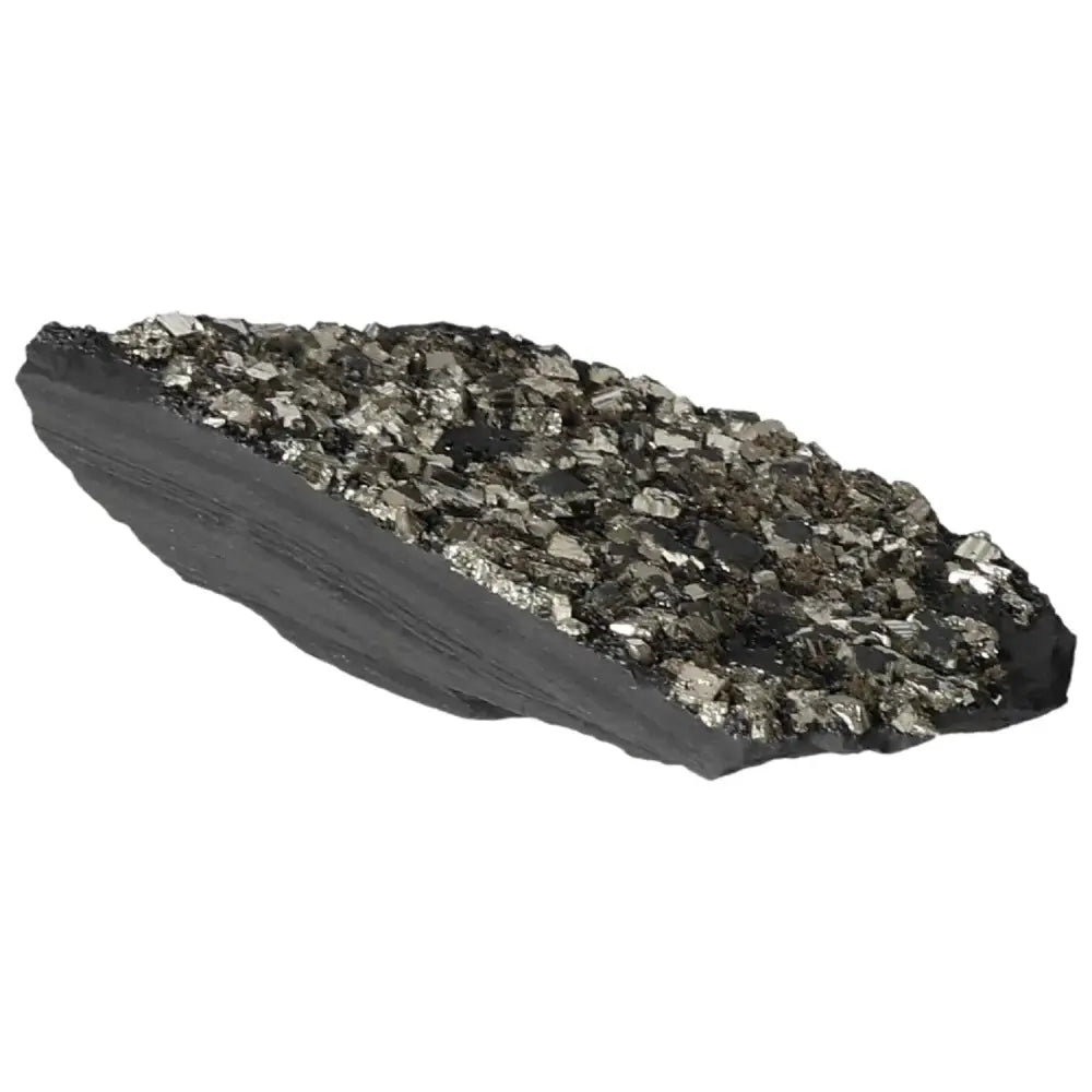 Handpicked Pyrite With Basalt by Sylvia Crystals, merging grounding basalt with transformative pyrite for personal development.
