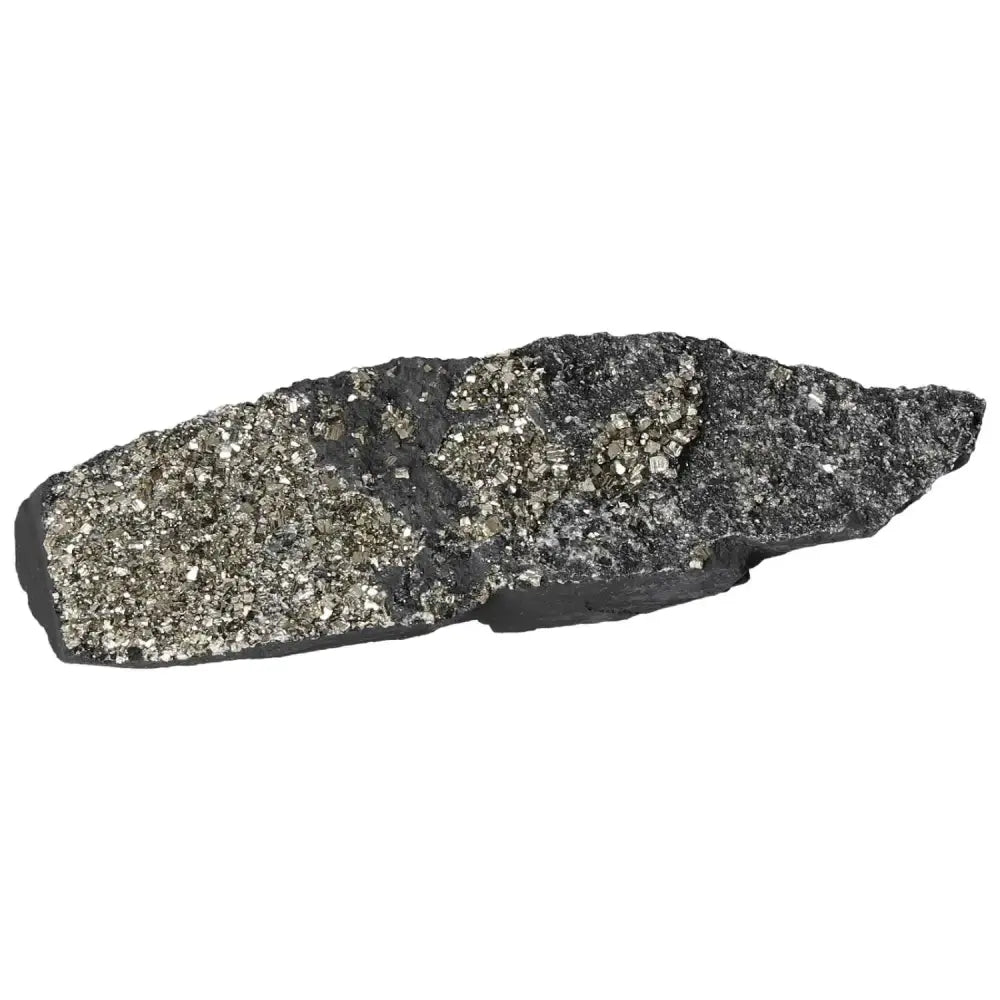 Pyrite with basalt crystal from Sylvia Crystals, showcasing the fusion of luxury and spiritual enhancement.