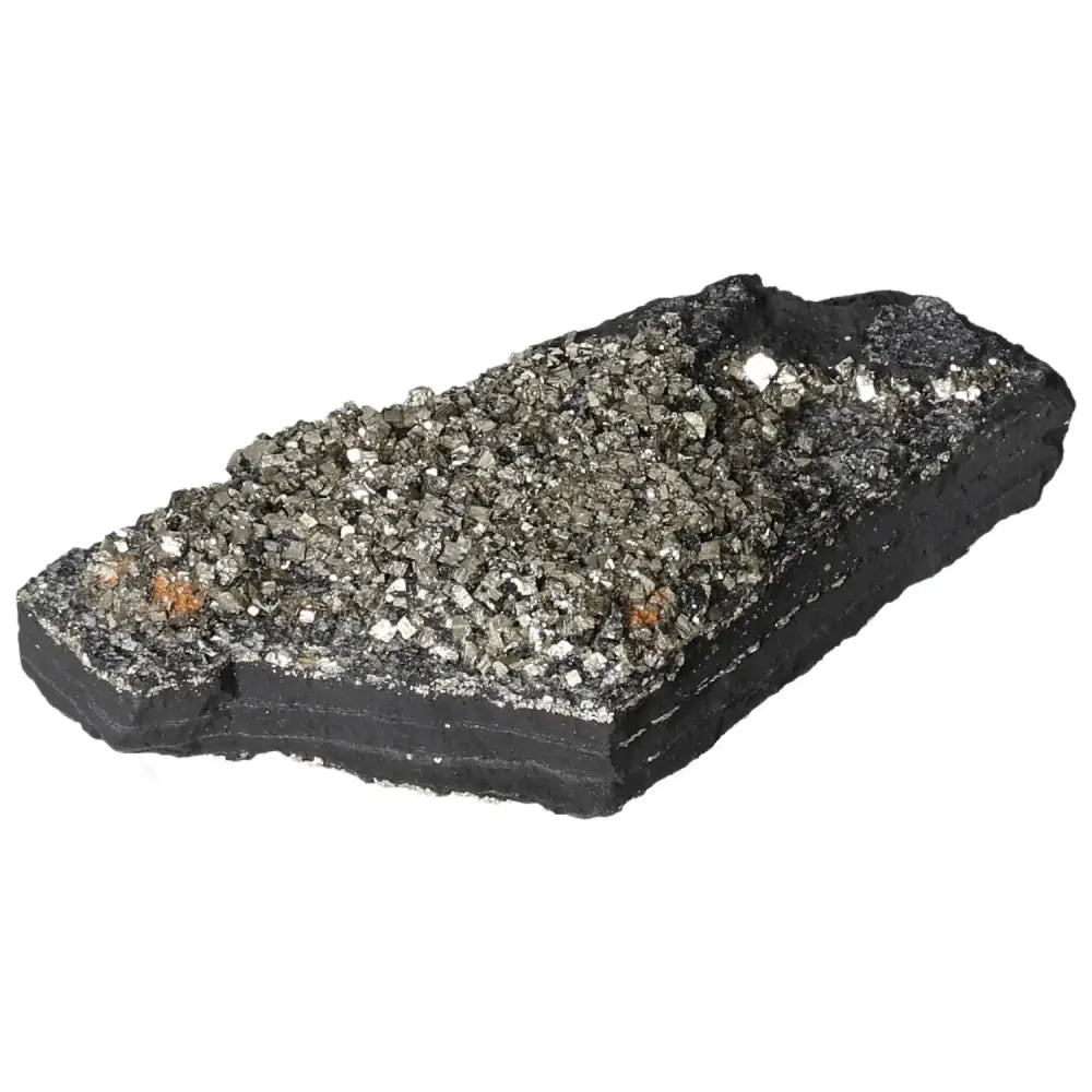 Sparkling Pyrite with Basalt mineral duo, offering luxury and empowerment from Sylvia Crystals.