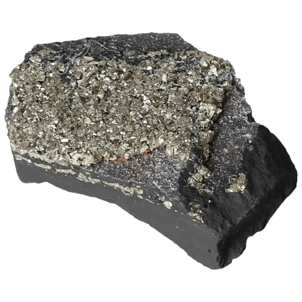 Pyrite with basalt crystal, showcasing golden shimmer and grounding energy for personal growth, from Sylvia Crystals collection.