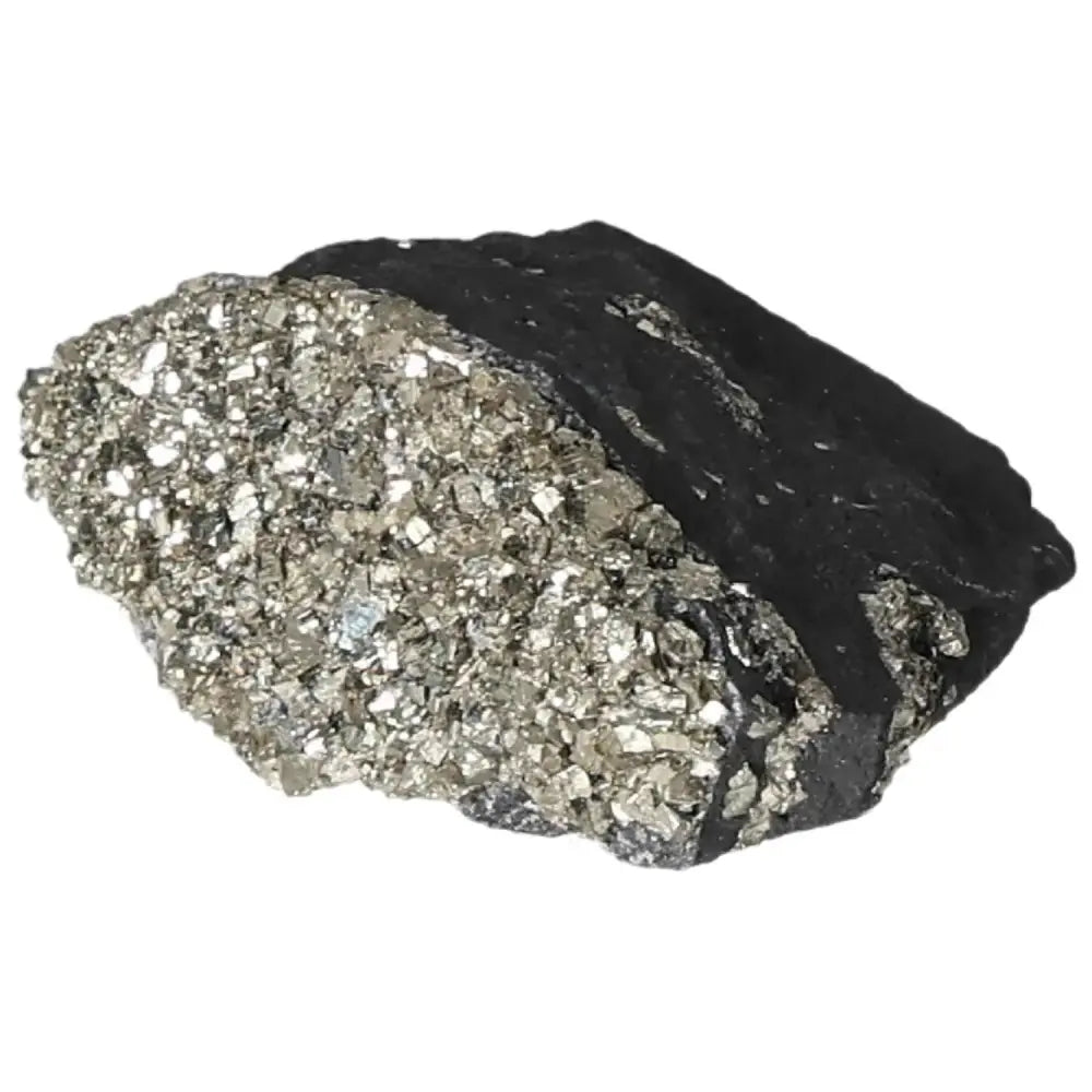 Exquisite Pyrite with Basalt crystal from Sylvia Crystals, enhancing beauty and power for transformative experiences.