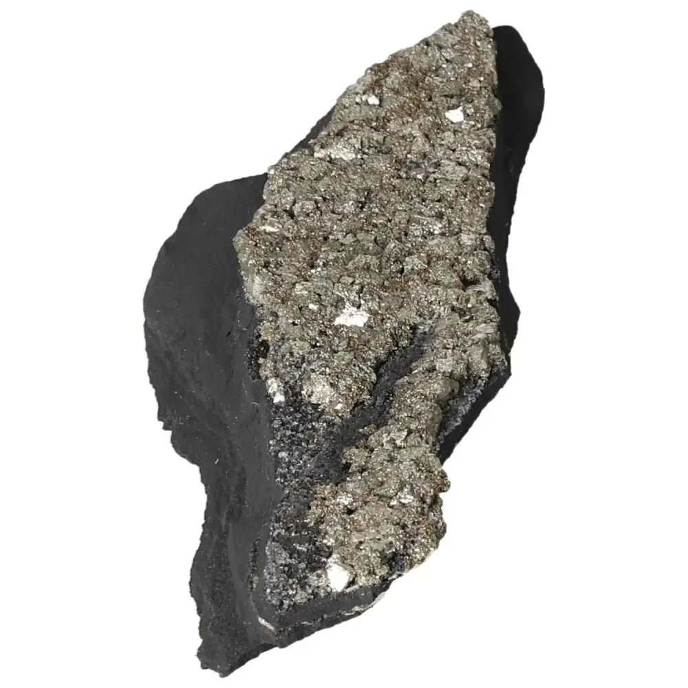 Exquisite Pyrite With Basalt crystal, offering creativity and stability, from Sylvia Crystals' premium mineral collection.