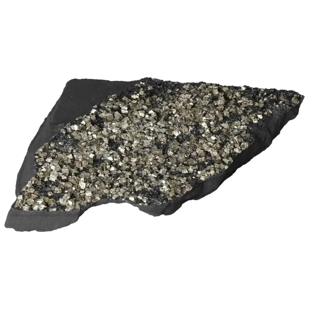 Premium Pyrite With Basalt mineral from Sylvia Crystals, known for empowerment and confidence-boosting energy.