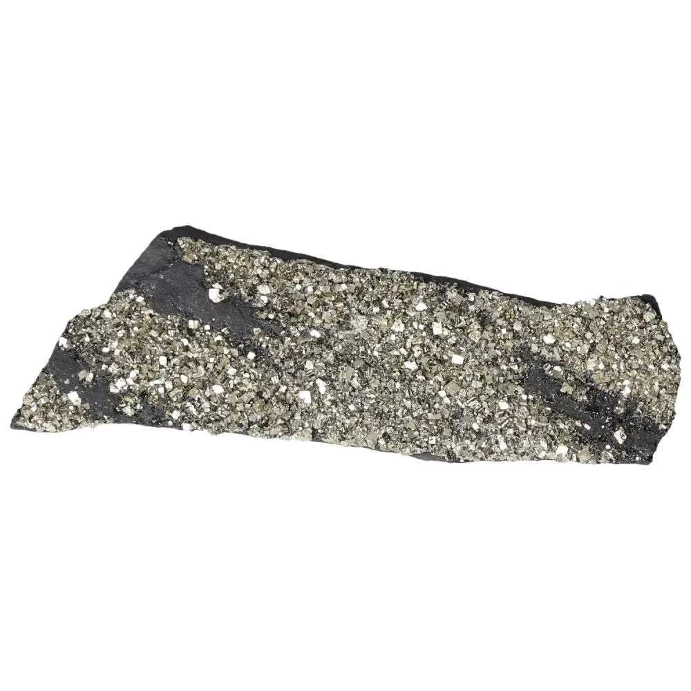 Pyrite with Basalt crystal from Sylvia Crystals, showcasing shimmering gold tones and intricate patterns for aesthetic appeal.