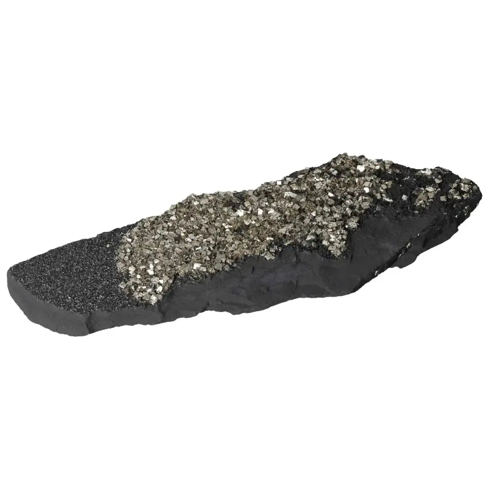 Alt Tag: Premium Pyrite with Basalt crystal for mental independence and abundance by Sylvia Crystals.