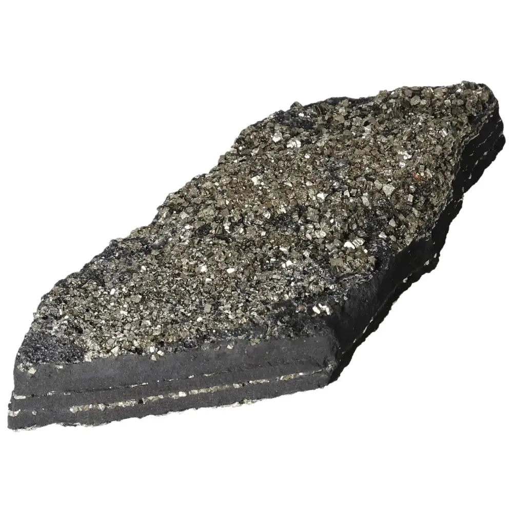 Pyrite with Basalt crystal from Sylvia Crystals, showcasing premium quality and invigorating energy for personal growth.