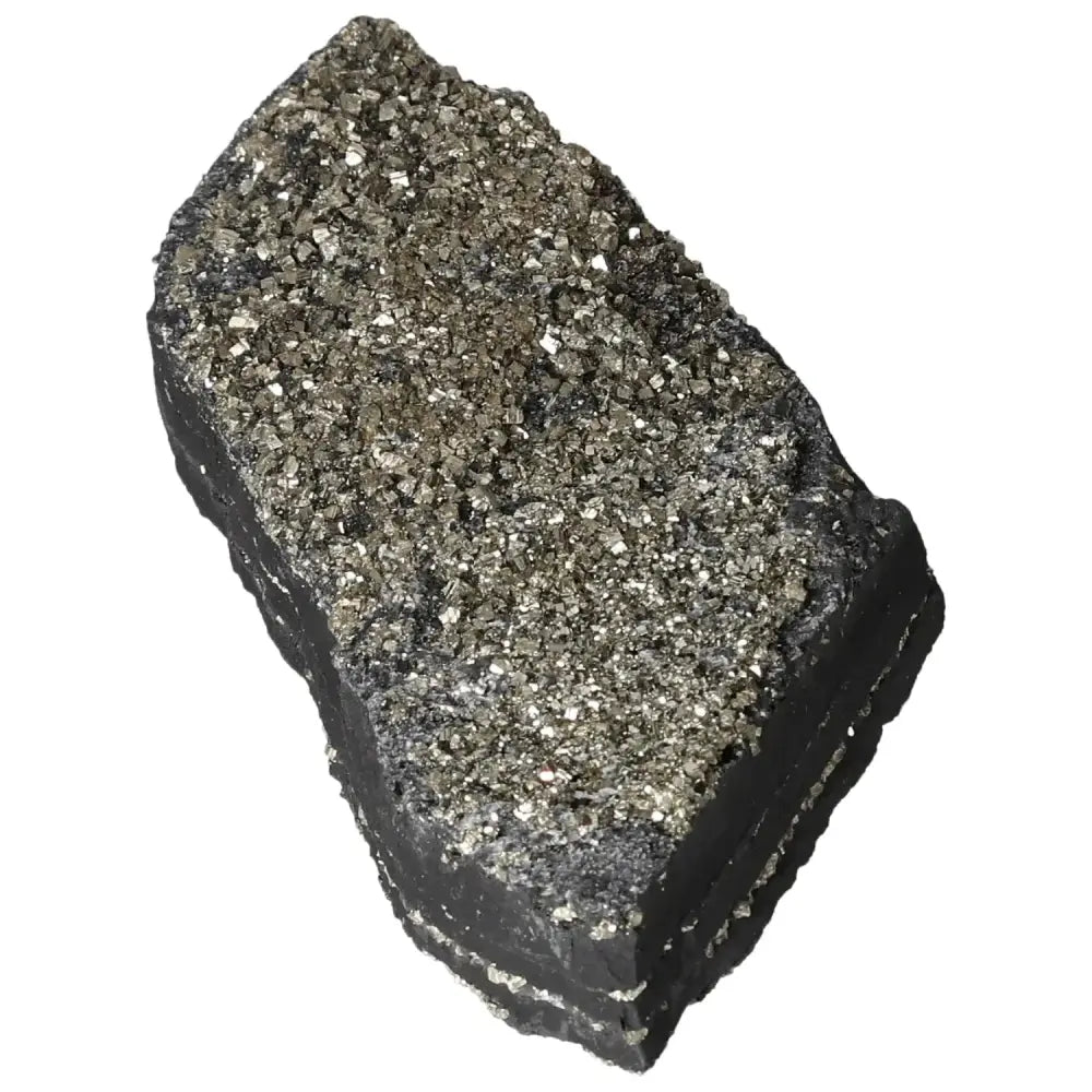 Pyrite With Basalt stone, offering invigorating energy and grounding properties, from Sylvia Crystals.