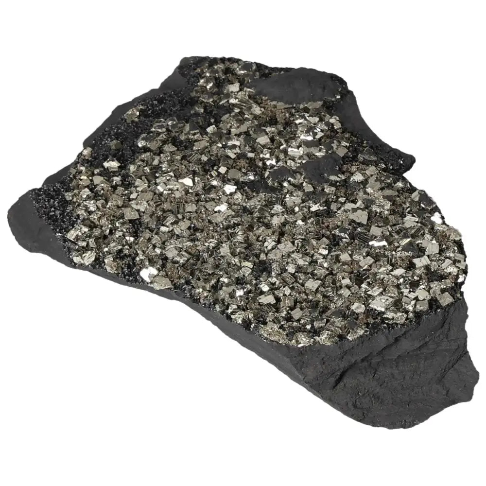 Pyrite With Basalt crystal from Sylvia Crystals, enhancing personal growth and independence with premium transformative energy.