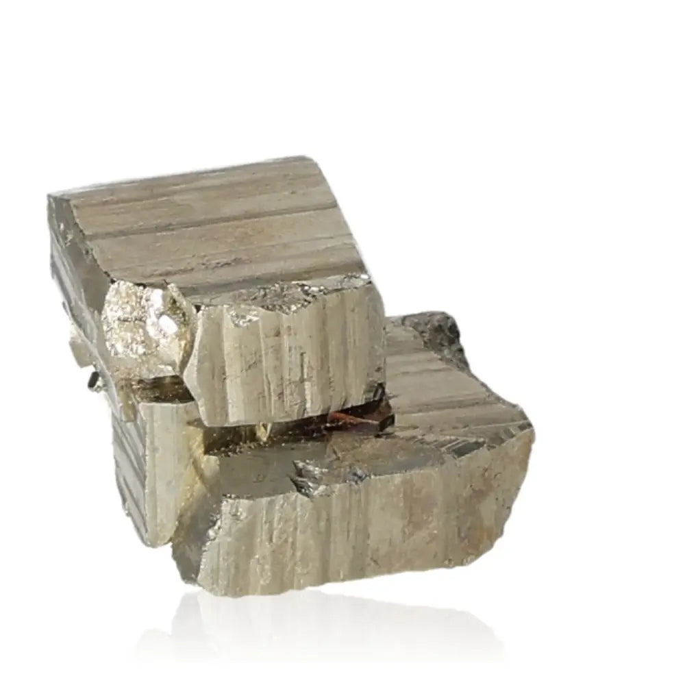 Close-up of pyrite druze stone with metallic luster, symbolizing abundance and prosperity. Known as "Fool's Gold."