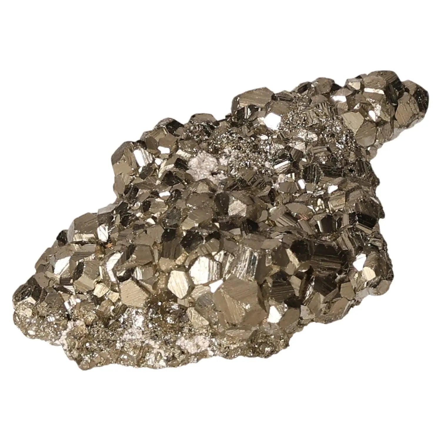 Pyrite druzy crystal showcasing a radiant golden hue and metallic luster, symbolizing abundance and prosperity.