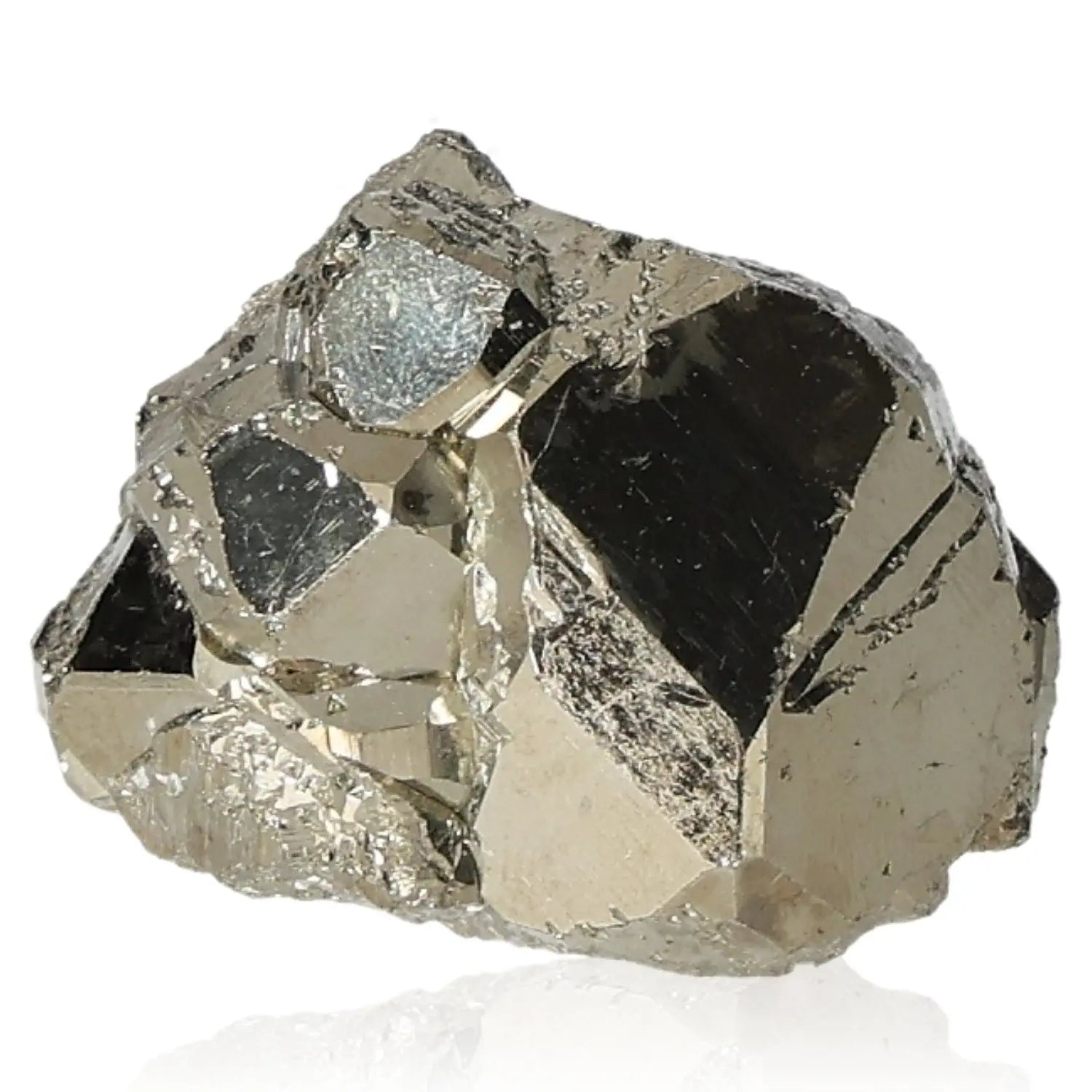 Glistening pyrite druze, known as Fool's Gold, with golden hue and metallic luster, symbolizing prosperity and abundance.