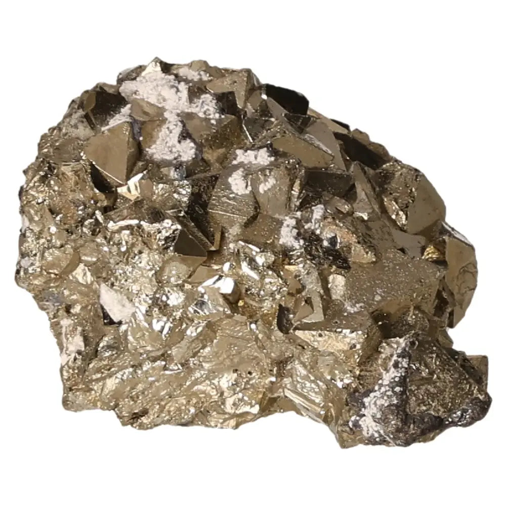 Dazzling pyrite druze with radiant golden hue and brilliant metallic luster, known as "Fool's Gold," symbolizing abundance and prosperity.