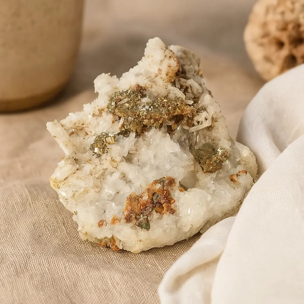 Pyrite with Quartz and Chalcopyrite Sylvia Crystals Sp. z o.o.