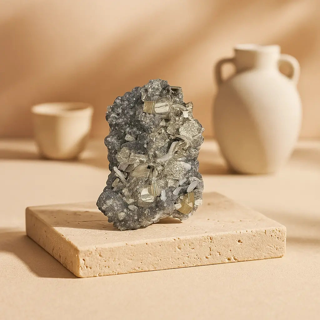 Pyrite with Sphalerite and Quartz Sylvia Crystals Sp. z o.o.