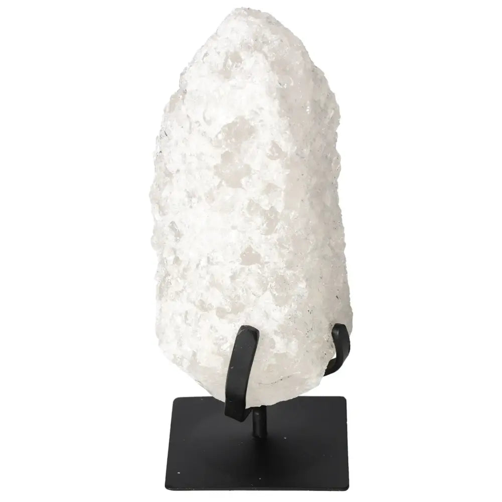 Quartz Crystal Bubble on stand from Sylvia Crystals, enhancing energy alignment and spiritual well-being.