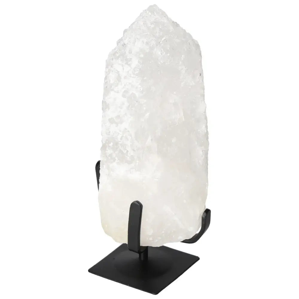 Quartz Crystal Bubble on stand, premium selection by Sylvia Crystals, enhancing spaces with transformative energy and vibrant hues.