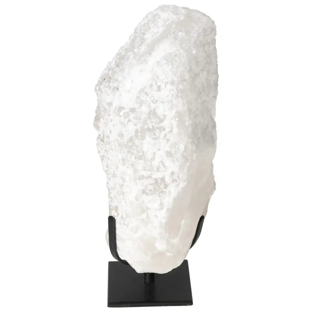 Quartz Crystal Bubble on stand, showcasing luxury and spiritual growth, with a mesmerizing spectrum of colors, by Sylvia Crystals.