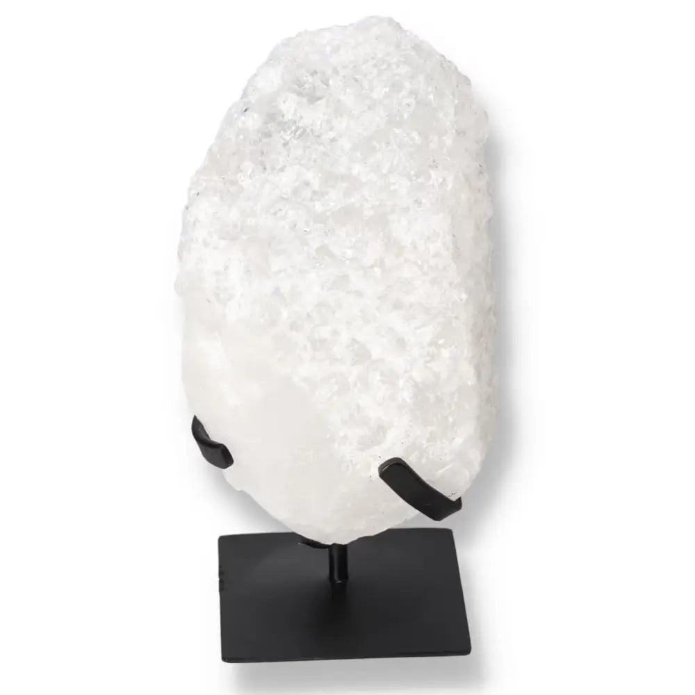 Elegant Quartz Crystal Bubble on stand, decorative and spiritual tool from Sylvia Crystals, premium quality for emotional healing.