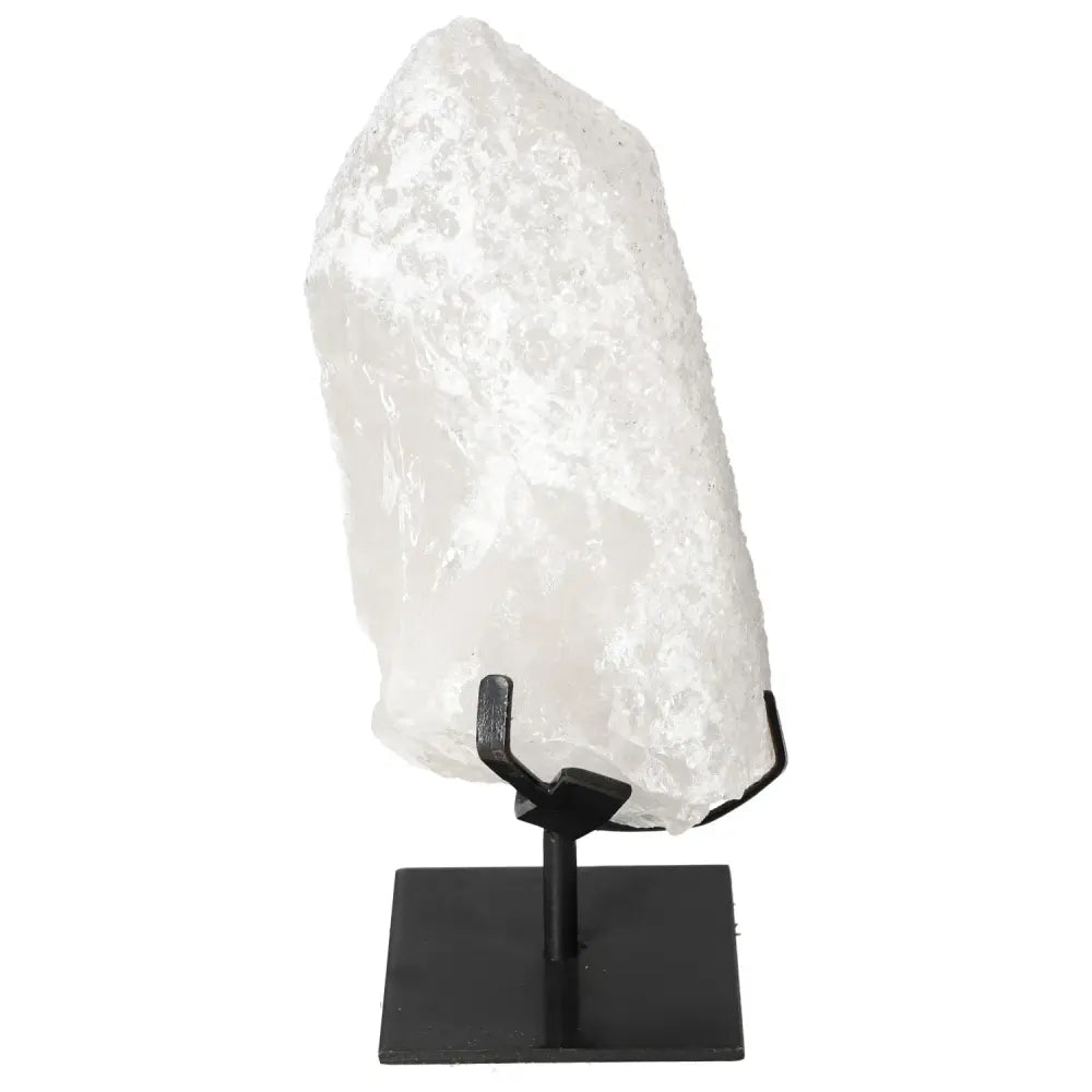 Quartz Crystal Bubble on stand, showcasing its multicolored hues and mystical properties, from Sylvia Crystals.