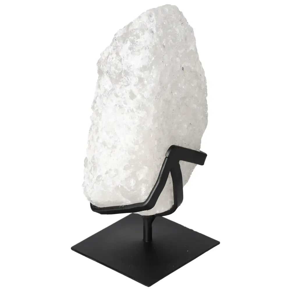 Quartz Crystal Bubble on stand with sparkling texture, perfect for decor and spiritual healing.