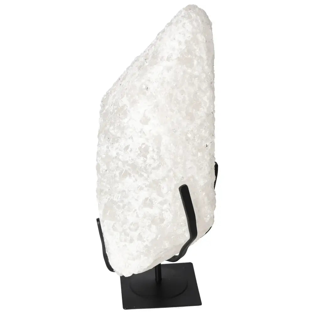 Quartz Crystal Bubble on stand showcasing natural beauty and elegance, a luxury item from Sylvia Crystals promoting energy alignment.