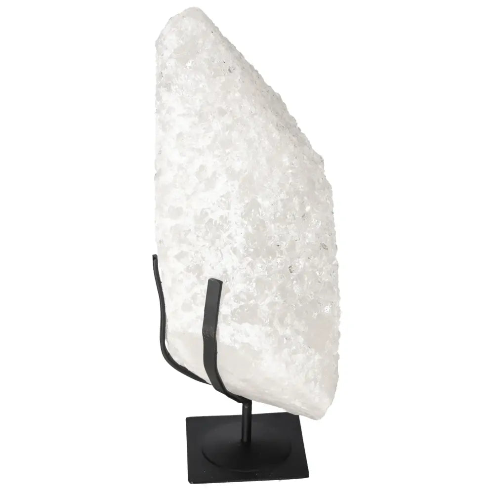 Elegant Quartz Crystal Bubble on stand exuding luxury and spiritual energy, featured by Sylvia Crystals.