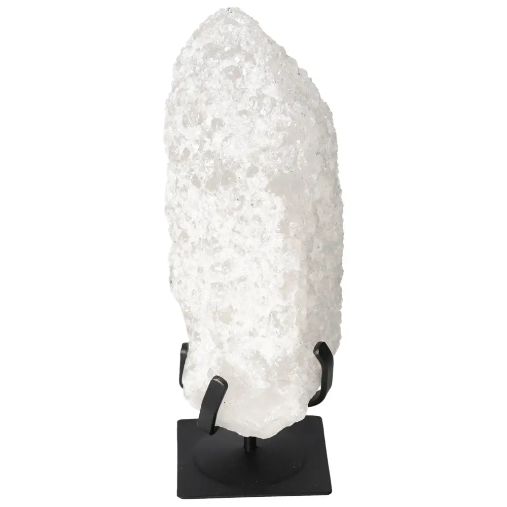 Quartz Crystal Bubble on stand, a premium spiritual enhancement tool by Sylvia Crystals, showcasing exquisite craftsmanship and beauty.