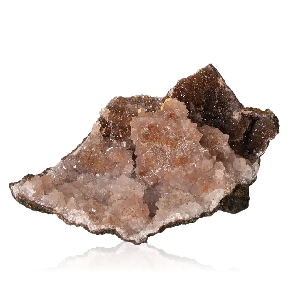 Quartz Druze crystal from Sylvia Crystals, showcasing reflective surfaces and natural beauty, handpicked for premium quality and elegance.