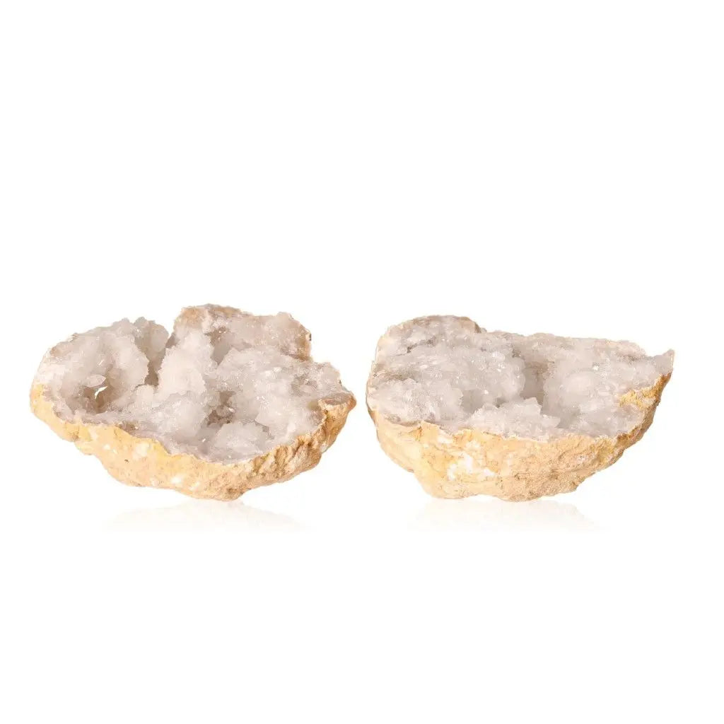 Open Quartz Geode with sparkling white crystals weighing between 700-900g, showcasing its natural beauty.