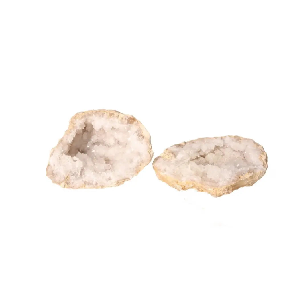 Quartz Geode featuring sparkling cloudy white crystals, perfect for energy amplification and decoration, 900-1200g weight range.
