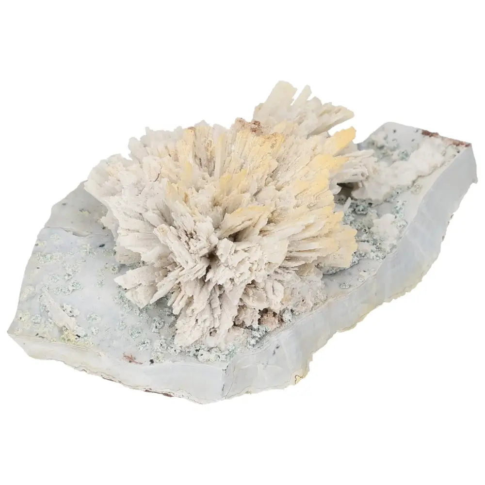 "Quartz pseudomorph after zeolite mineral specimen showcasing rare transformation in crystallized form from Sylvia Crystals."