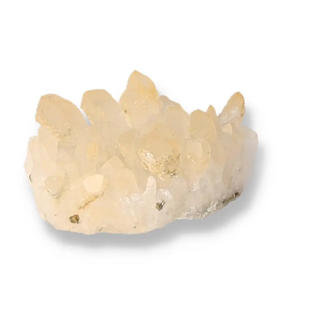 Golden Quartz crystal cluster showcasing versatility and spiritual energy