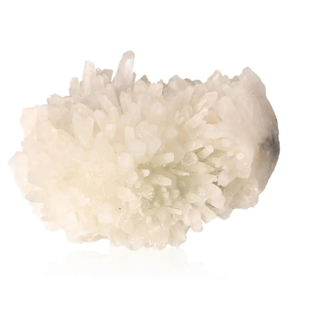White Quartz crystal cluster showcasing unique formation and transformative properties.